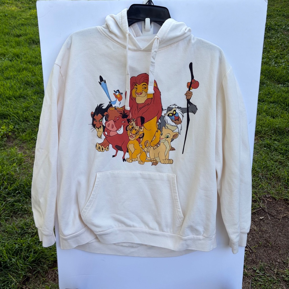 Disney The Lion King Ivory Graphic Hoodie Jrs 3XL Simba Scar Pumbaa LH12207HO